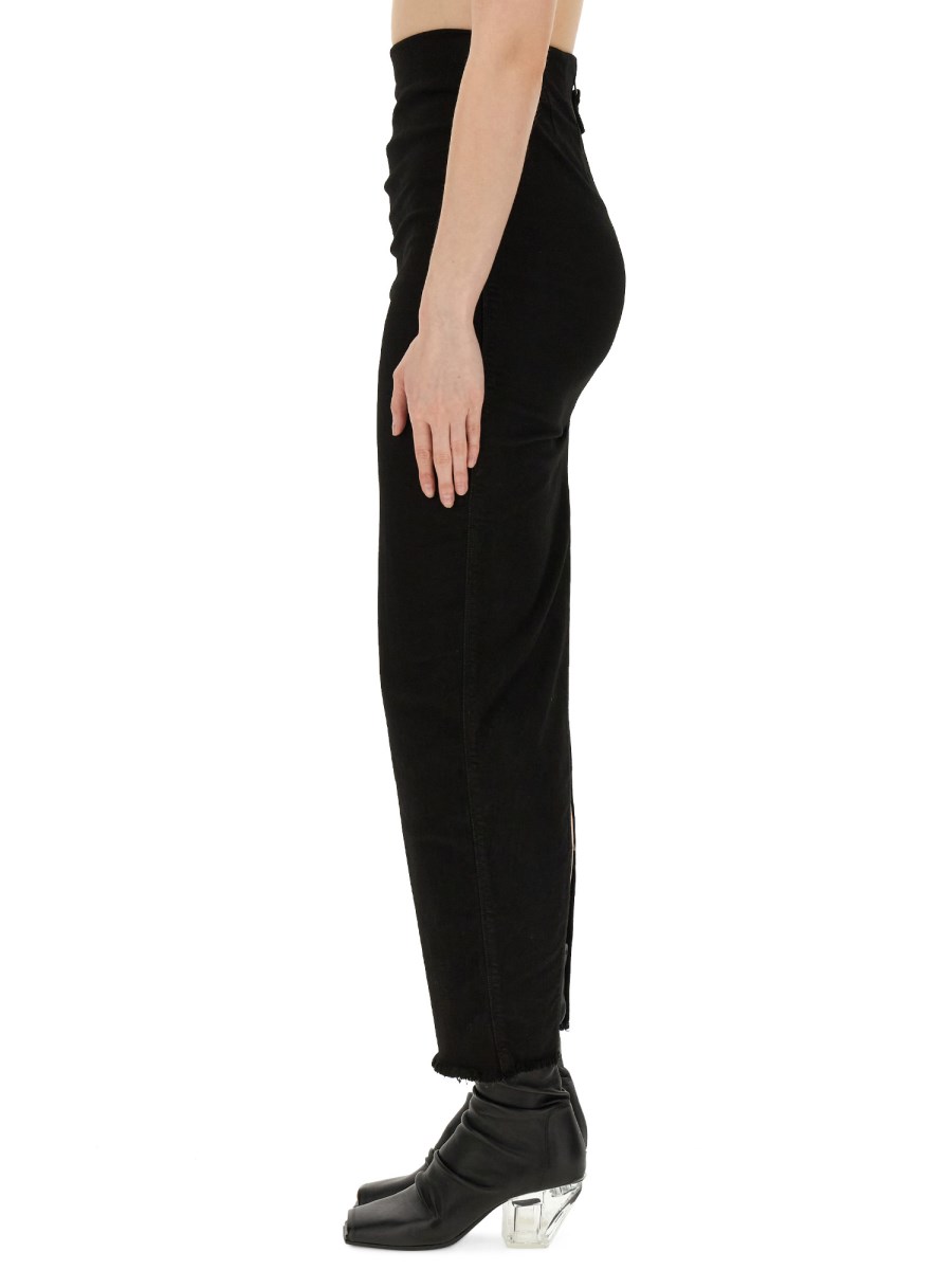 RICK OWENS GONNA MIDI IN DENIM DI COTONE