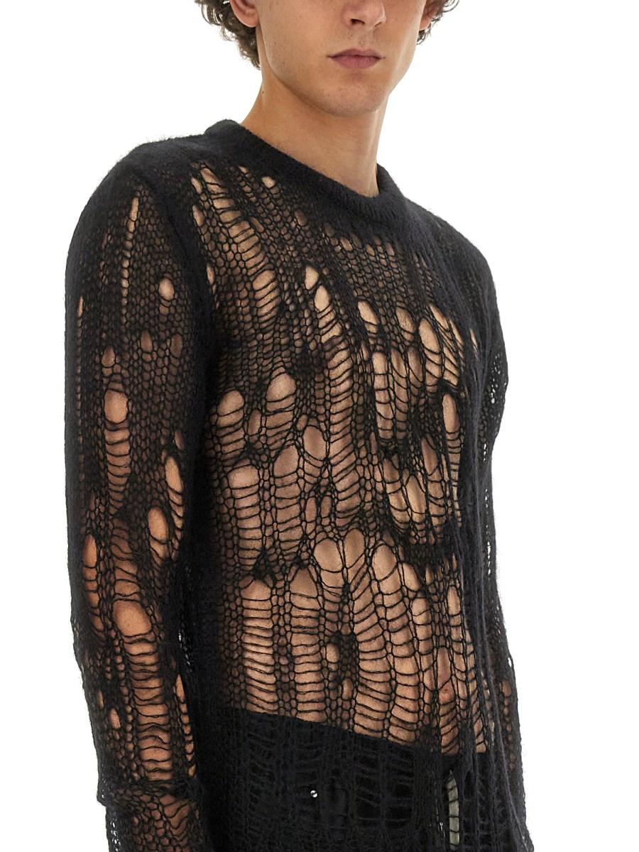 RICK OWENS MAGLIA BIKER A RETE