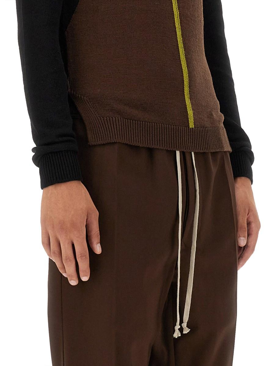 RICK OWENS MAGLIA IN LANA BICOLOR
