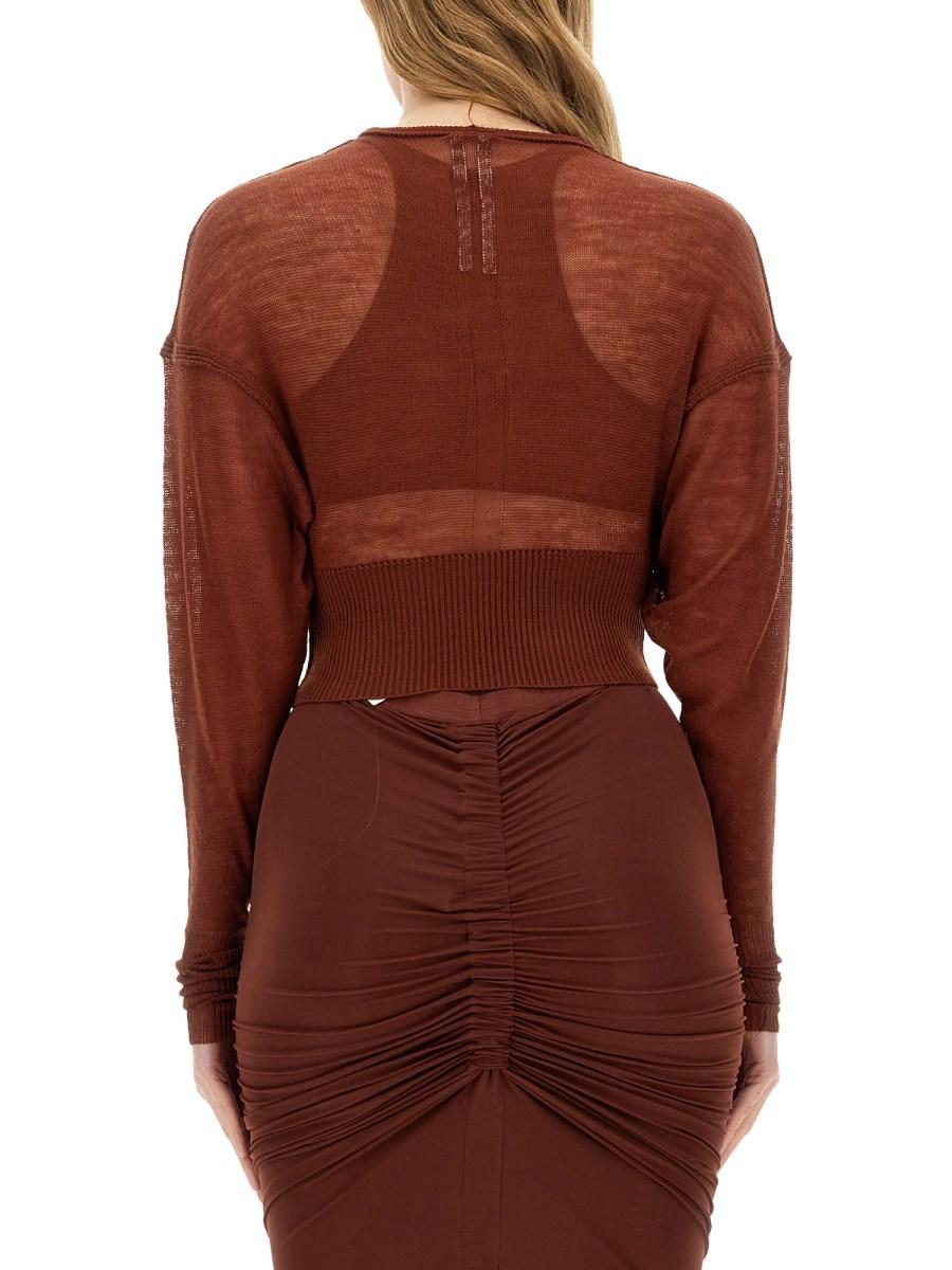 RICK OWENS MAGLIA IN LANA CON SCOLLO A V