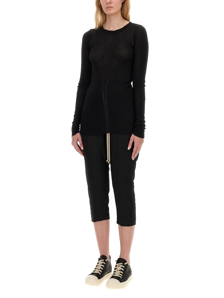 RICK OWENS PANTALONE CROPPED IN ACETATO