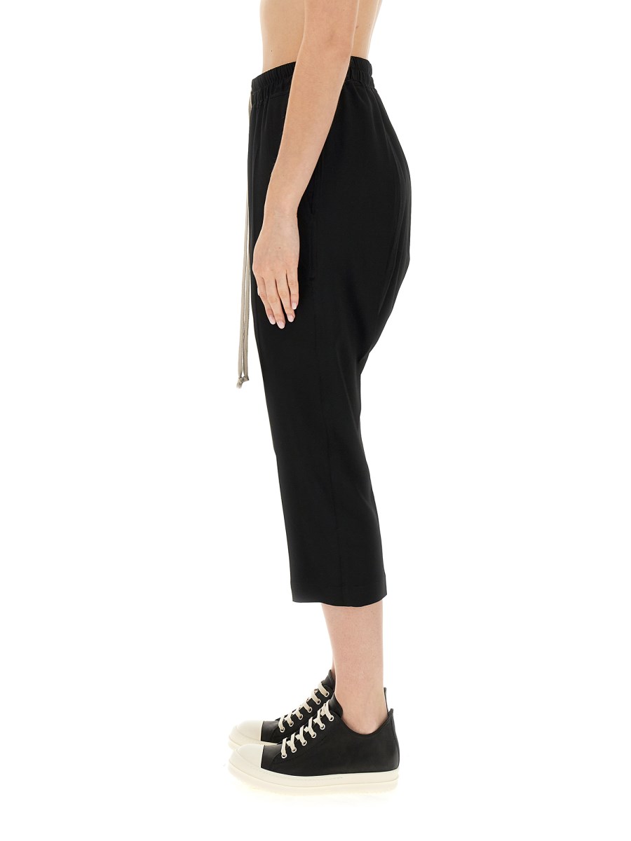 RICK OWENS PANTALONE DRAWSTRING CROPPED