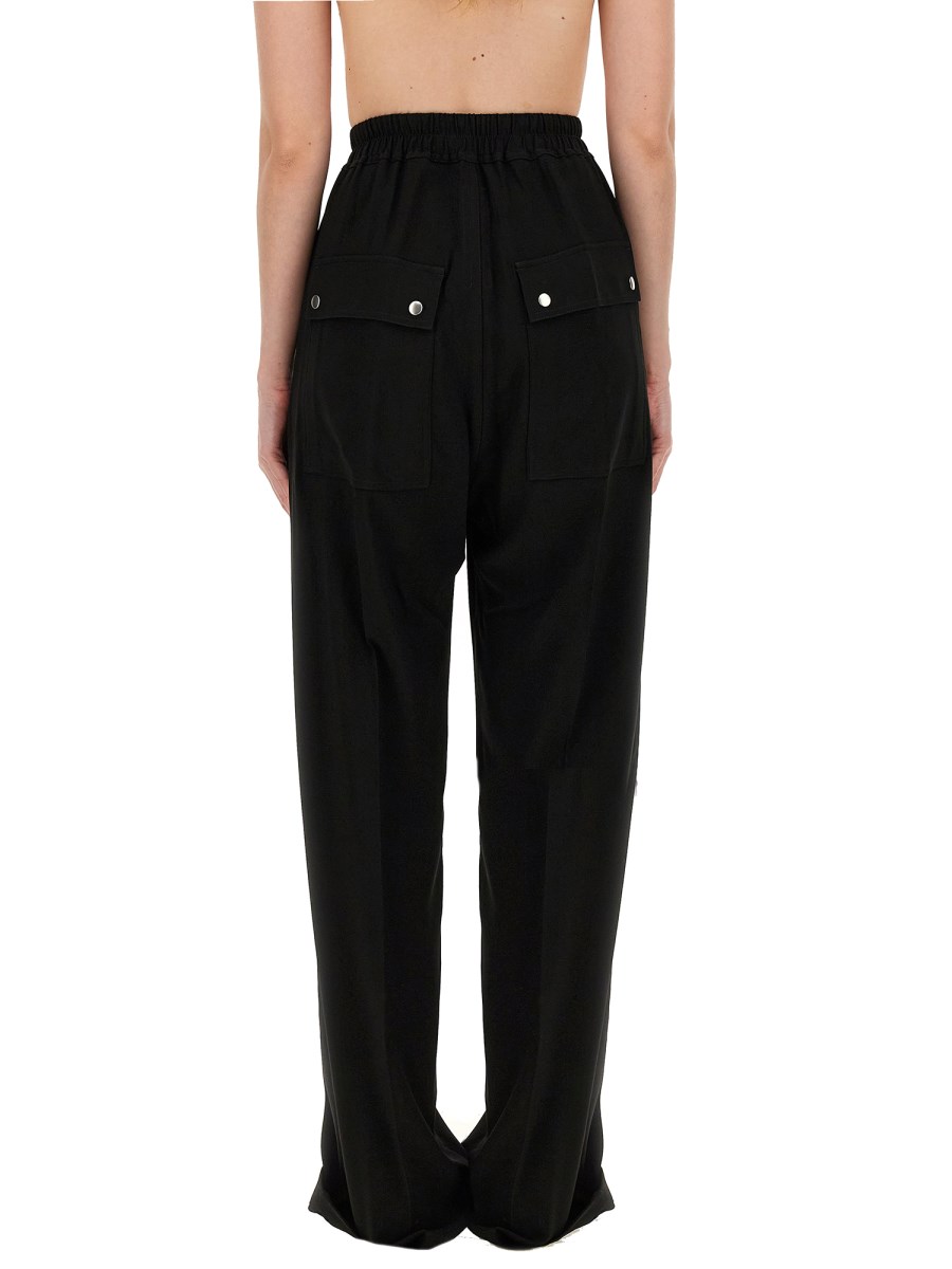 RICK OWENS PANTALONE WIDE LEG IN MISTO VISCOSA