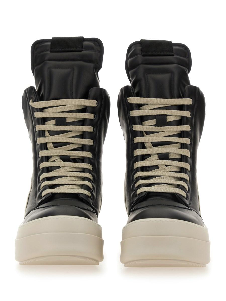 RICK OWENS SNEAKER MEGA GEOBASKET IN PELLE