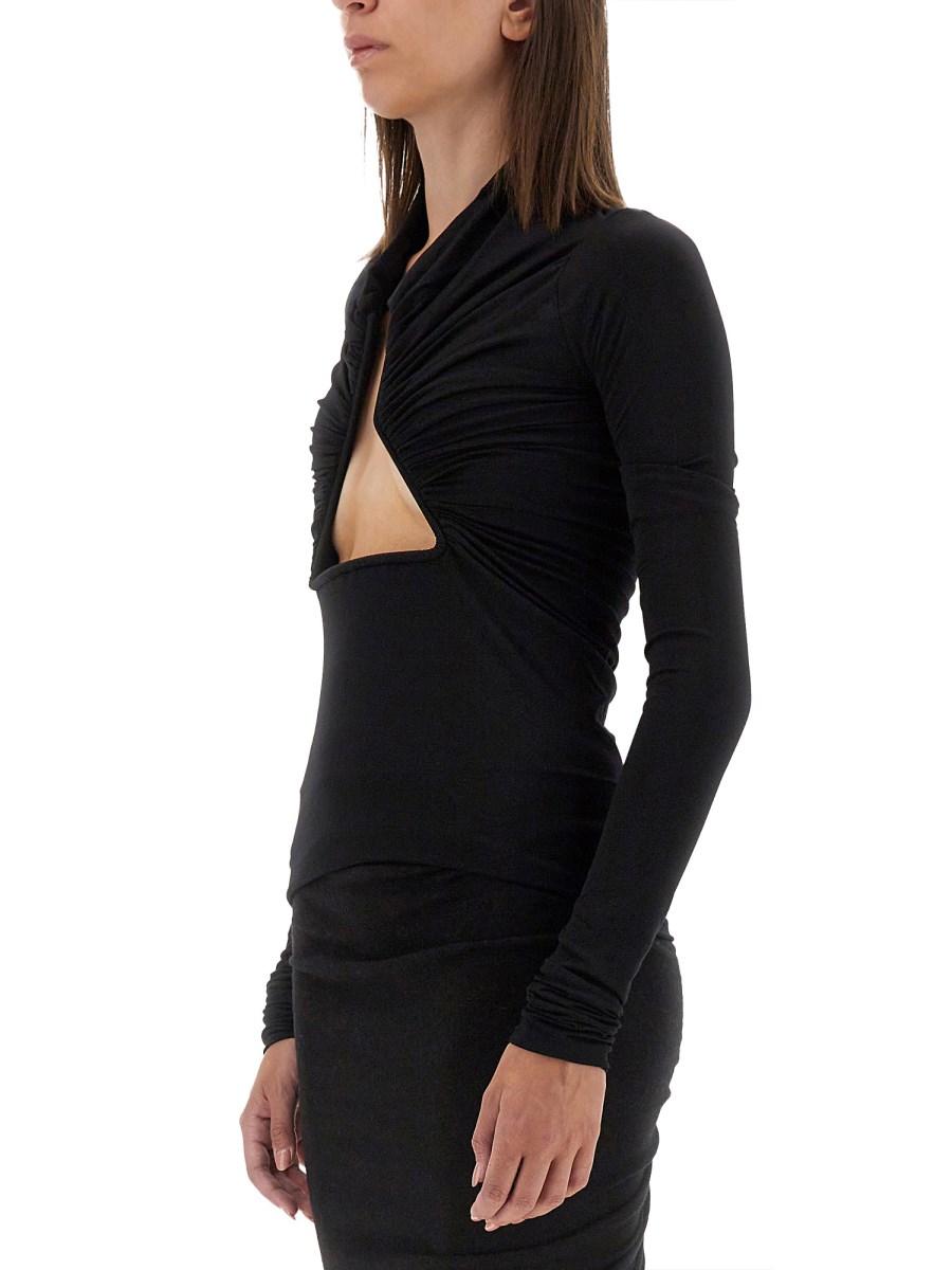 RICK OWENS T-SHIRT PRONG IN NYLON