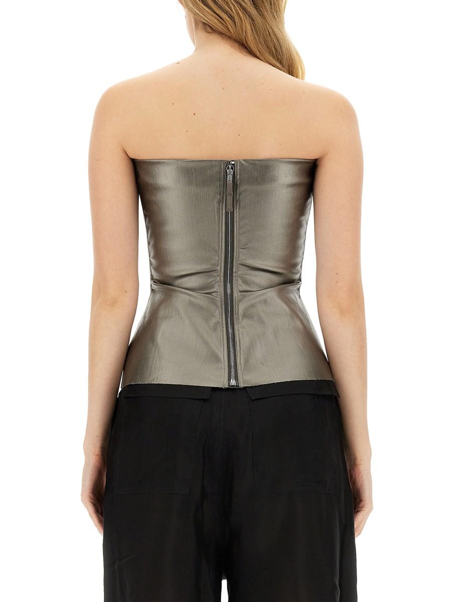 RICK OWENS TOP BUSTIER IN COTONE