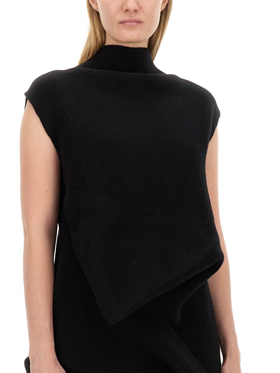 RICK OWENS TOP IN MAGLIA DI CASHMERE