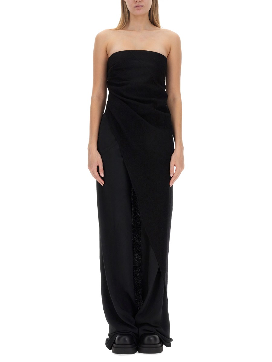 RICK OWENS TOP LUNGO ASIMMETRICO