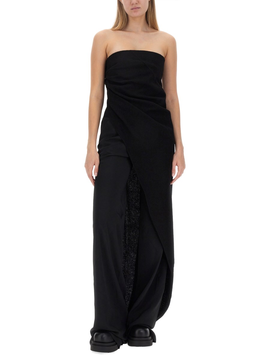 RICK OWENS TOP LUNGO ASIMMETRICO