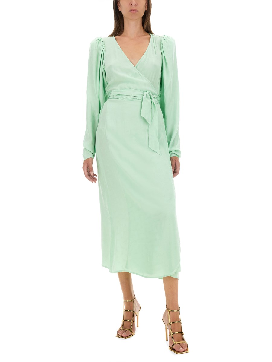 ROTATE BIRGER CHRISTENSEN ABITO MIDI IN SATIN