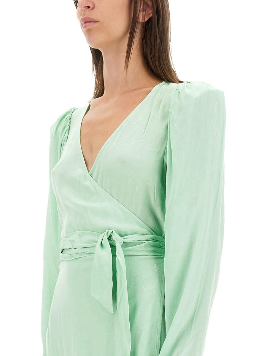 ROTATE BIRGER CHRISTENSEN ABITO MIDI IN SATIN