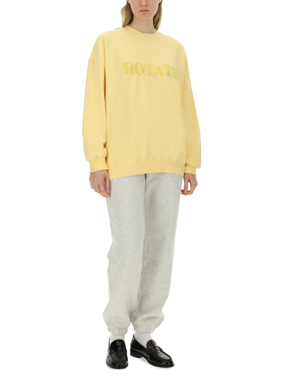 ROTATE BIRGER CHRISTENSEN FELPA IN COTONE CON LOGO