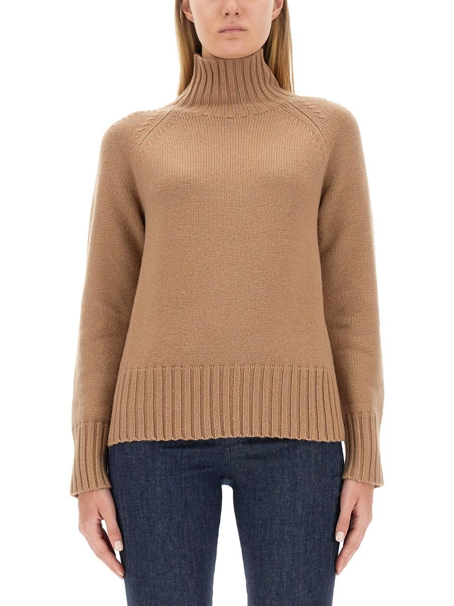 S MAX MARA MAGLIA IN LANA CON COLLO ALTO