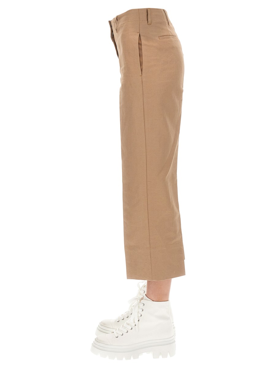 S MAX MARA PANTALONE VEZZANO IN LINO E COTONE