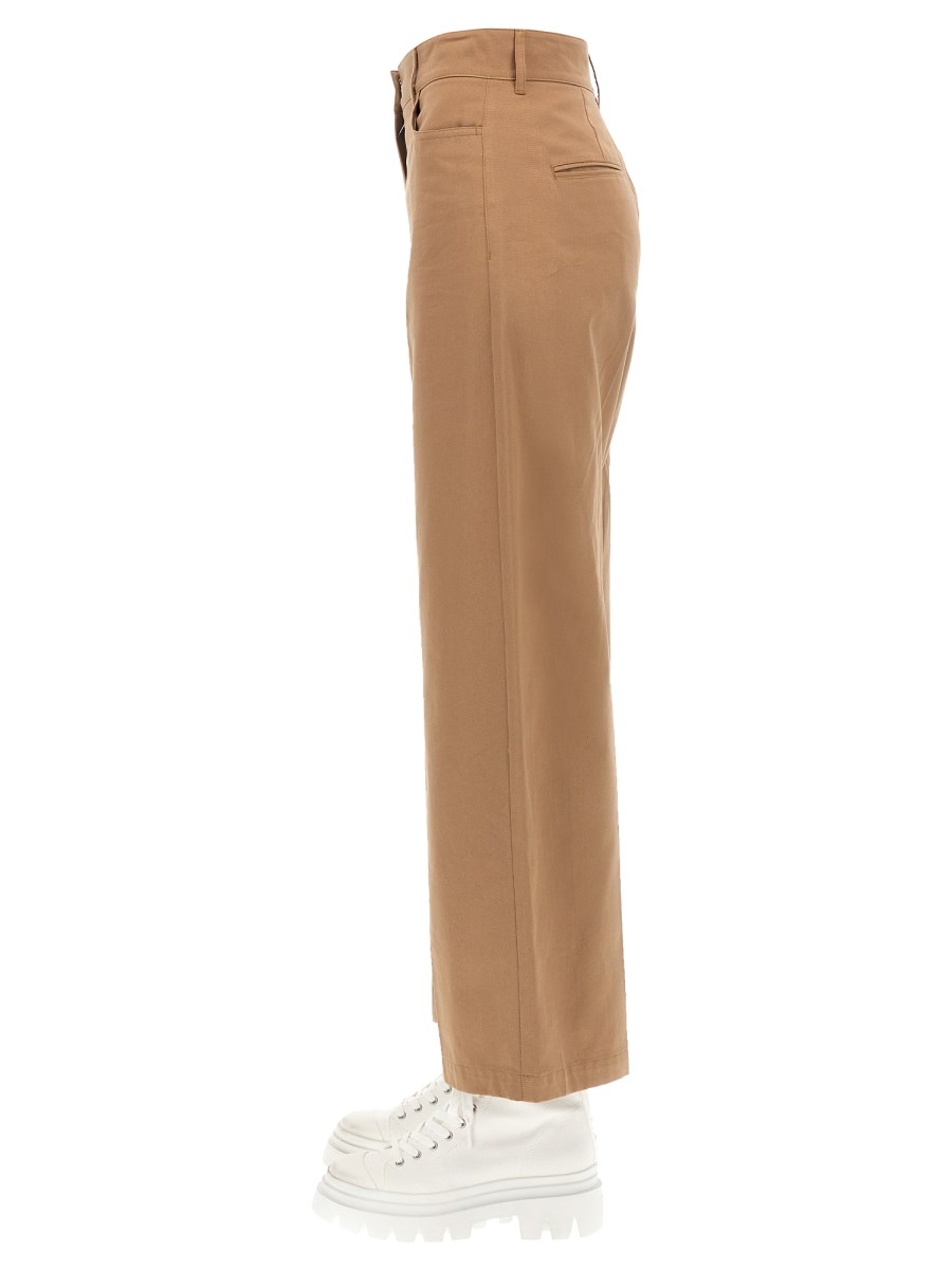 S MAX MARA PANTALONE WIDE LEG IN COTONE