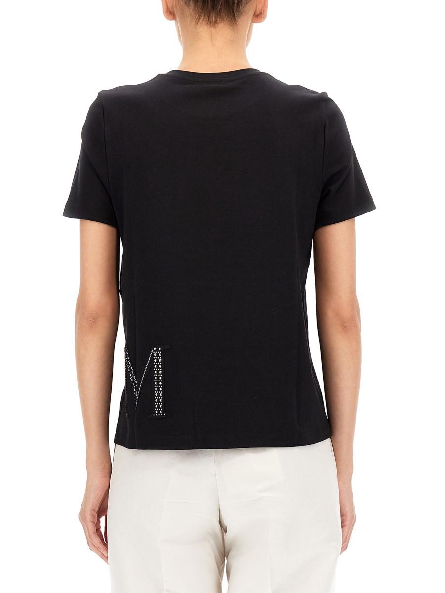 S MAX MARA T-SHIRT "BATTAGE" IN COTONE