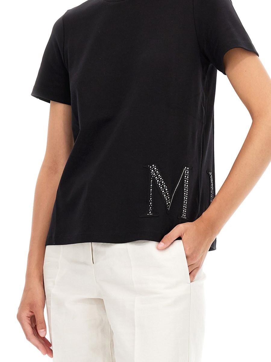 S MAX MARA T-SHIRT "BATTAGE" IN COTONE