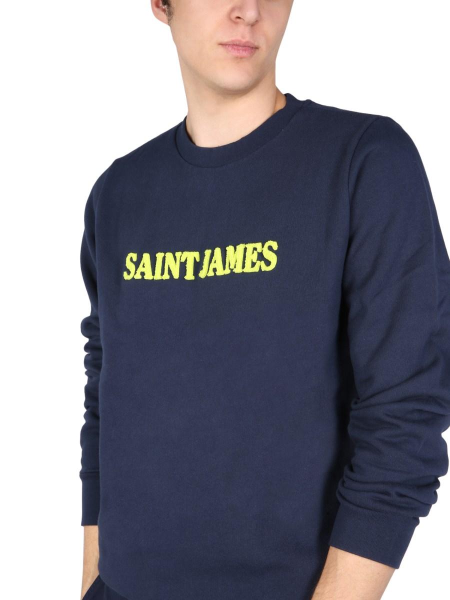 SAINT JAMES FELPA IN COTONE CON STAMPA LOGO