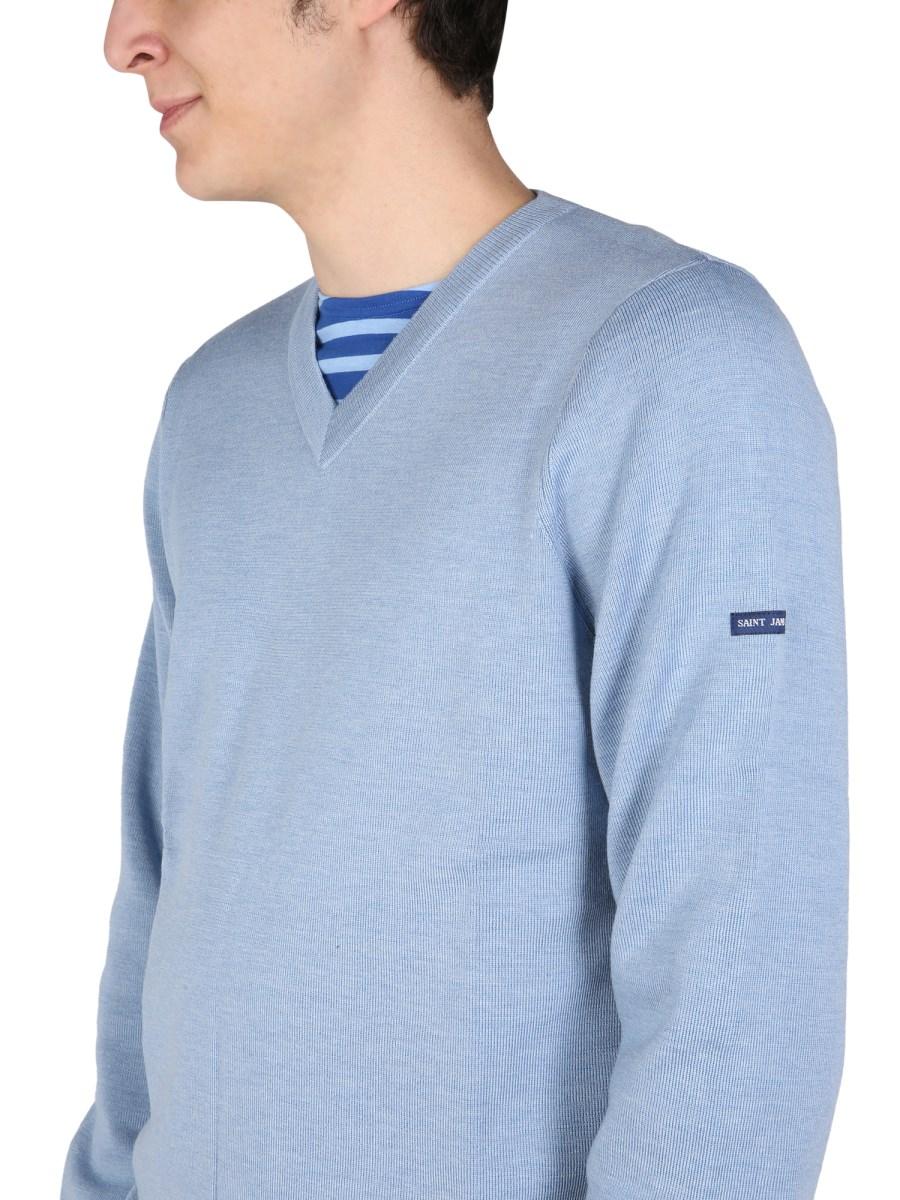 SAINT JAMES MAGLIA IN LANA CON SCOLLO A V