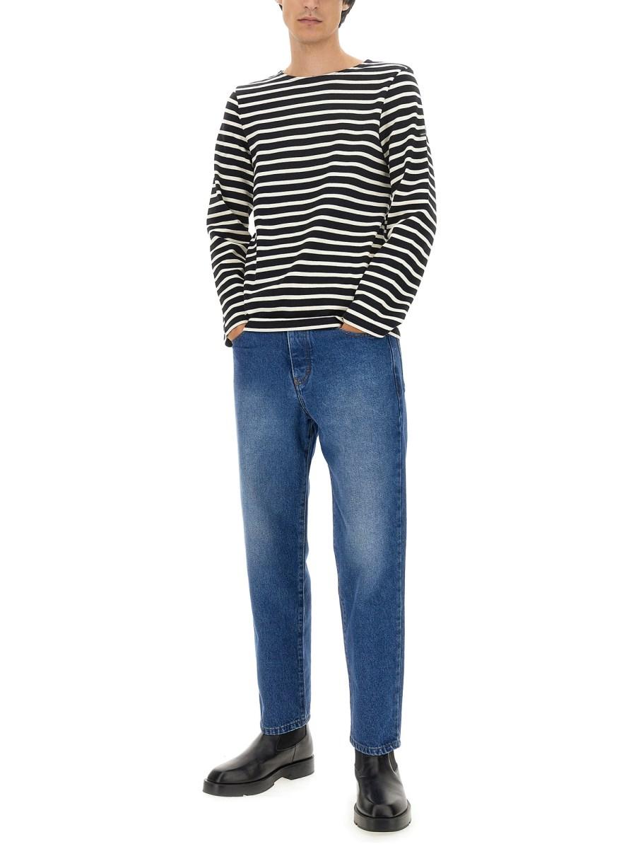 SAINT JAMES T-SHIRT MERIDIEN IN COTONE A RIGHE