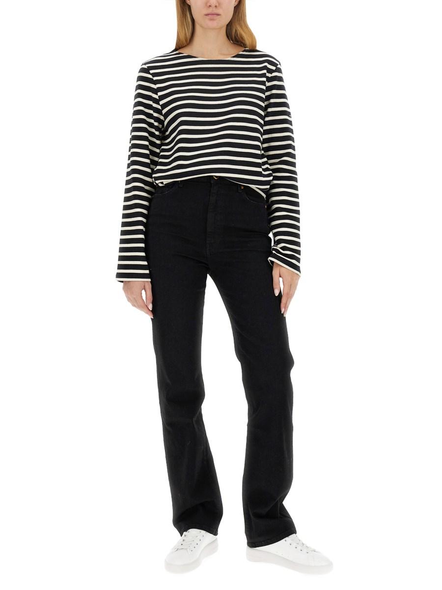SAINT JAMES T-SHIRT MERIDIEN IN COTONE A RIGHE