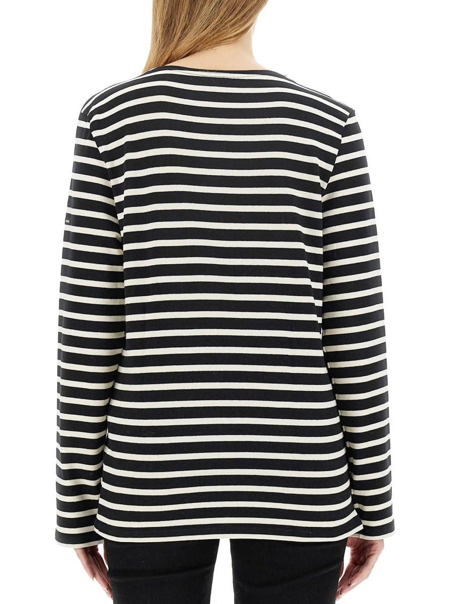 SAINT JAMES T-SHIRT MERIDIEN IN COTONE A RIGHE