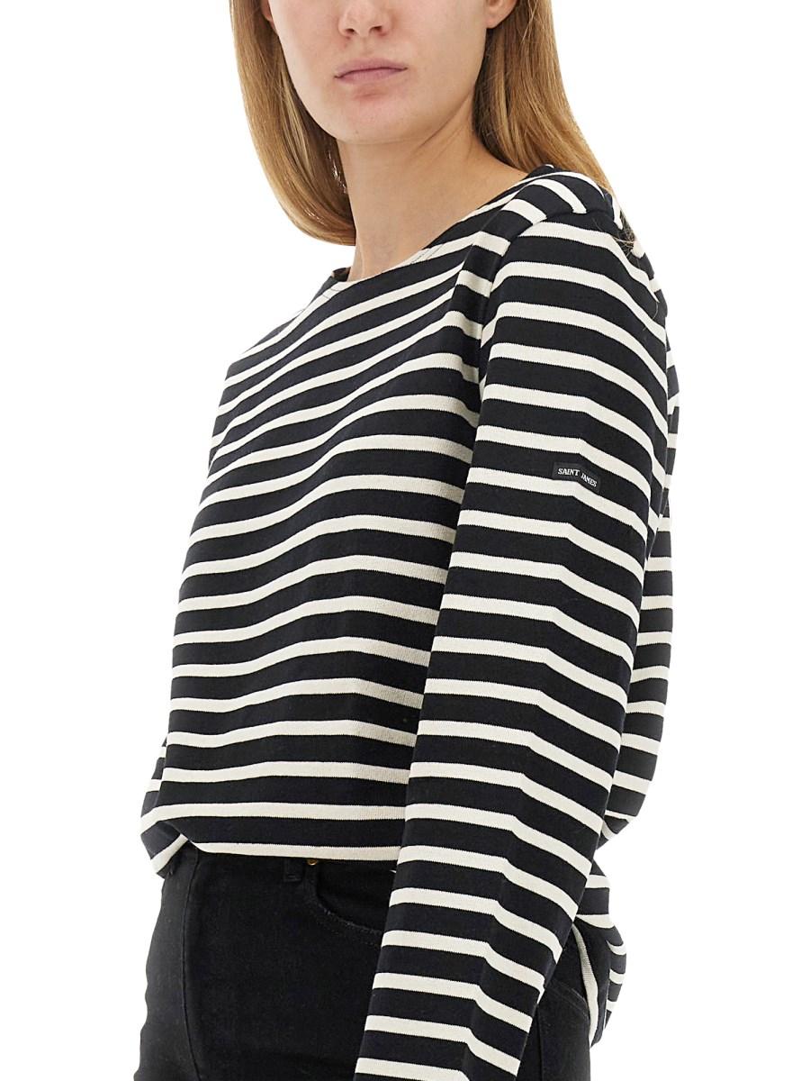 SAINT JAMES T-SHIRT MERIDIEN IN COTONE A RIGHE