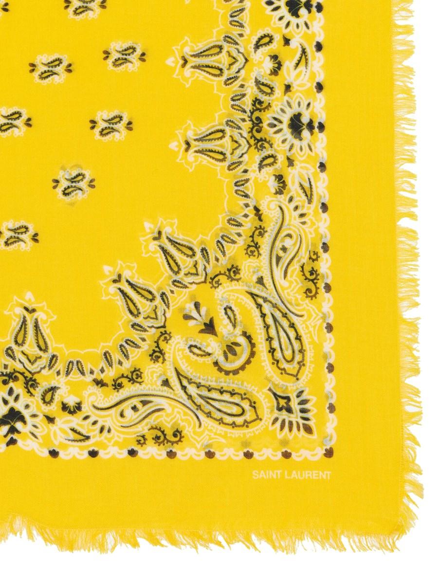 SAINT LAURENT AMPIA BANDANA IN MISTO CASHMERE