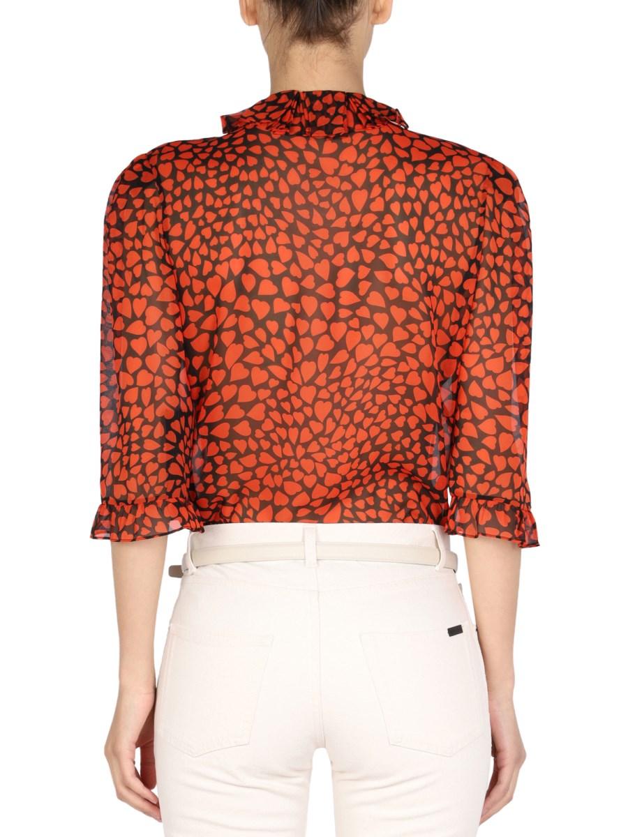 SAINT LAURENT BLUSA CON RUCHE