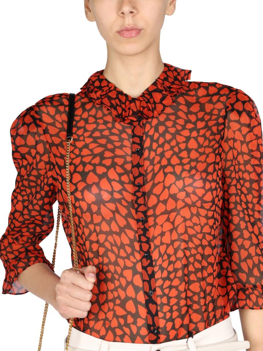 SAINT LAURENT BLUSA CON RUCHE