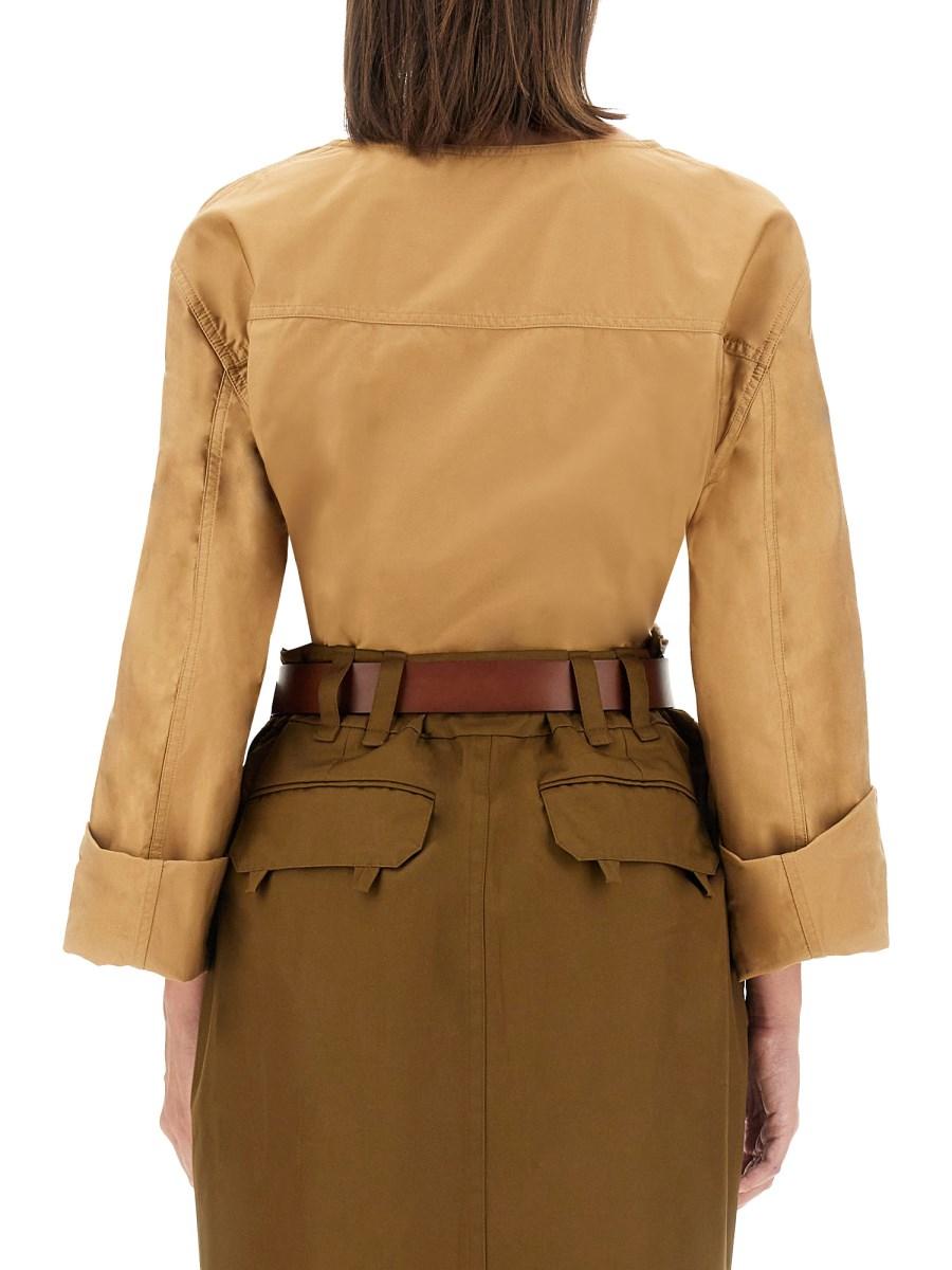 SAINT LAURENT BLUSA HENLEY IN TWILL DI COTONE