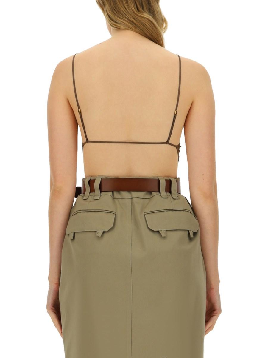 SAINT LAURENT BODY IN GEORGETTE DI SETA STRETCH