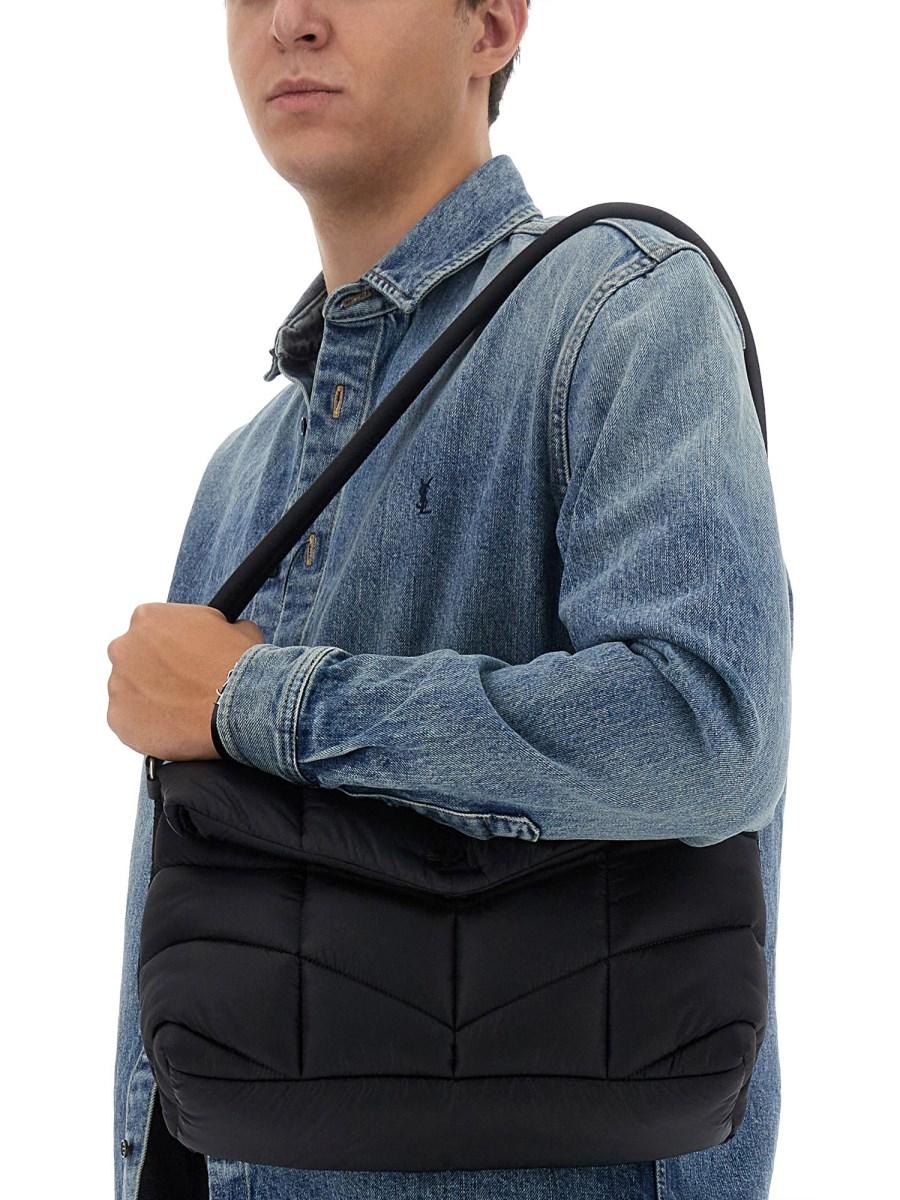 SAINT LAURENT BORSA MESSANGER PUFFER IN NYLON