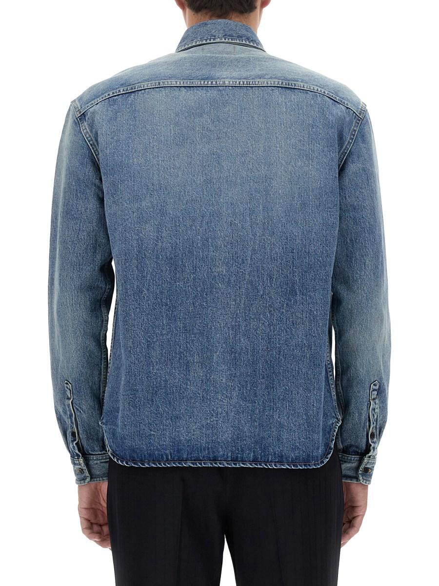 SAINT LAURENT CAMICIA CASSANDRE IN DENIM