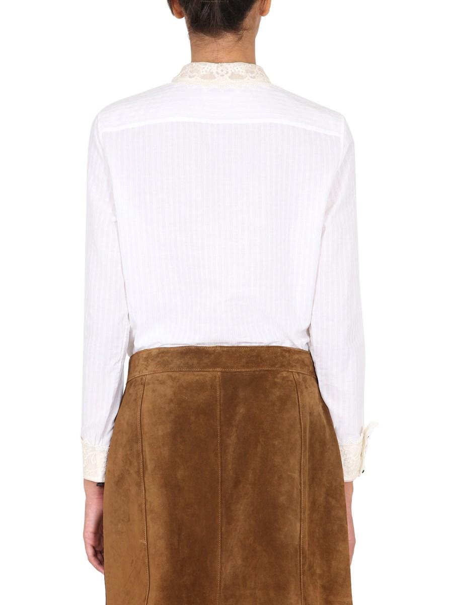 SAINT LAURENT CAMICIA IN COTONE E SETA