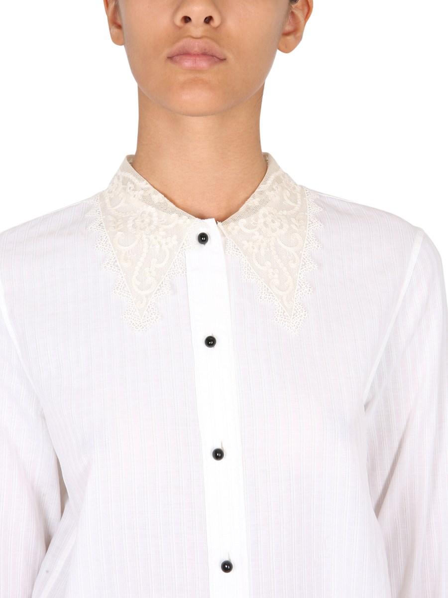 SAINT LAURENT CAMICIA IN COTONE E SETA