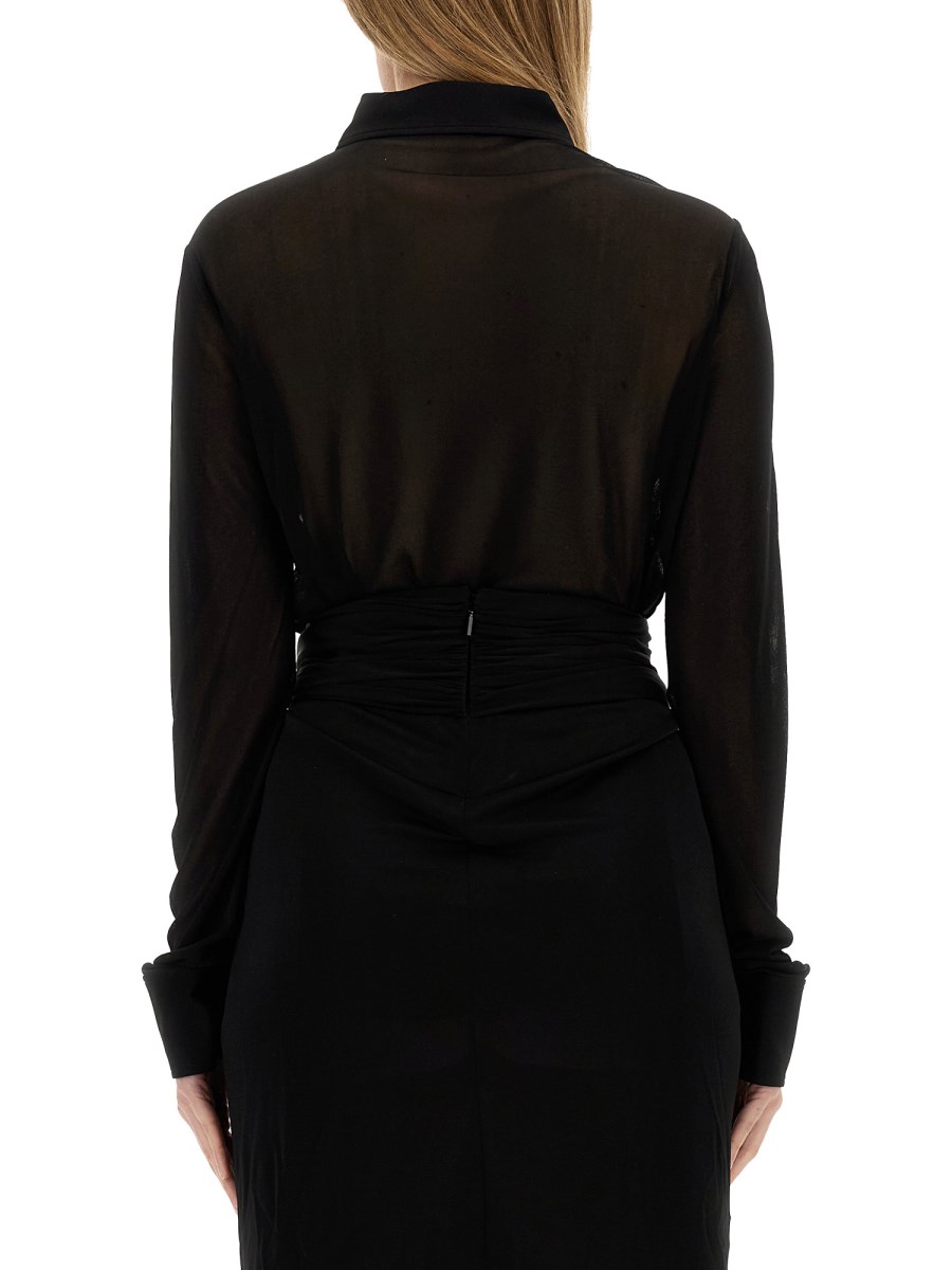 SAINT LAURENT CAMICIA IN JERSEY DI CRÊPE