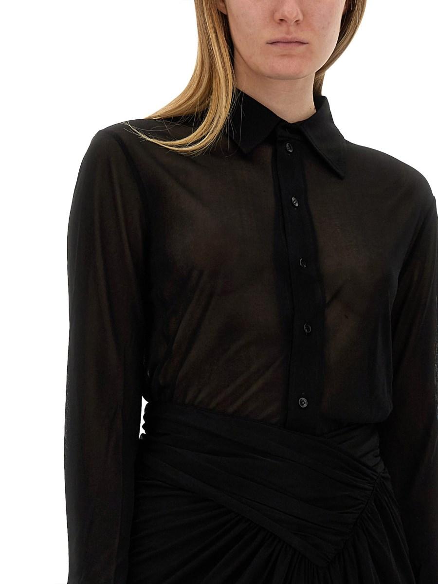 SAINT LAURENT CAMICIA IN JERSEY DI CRÊPE
