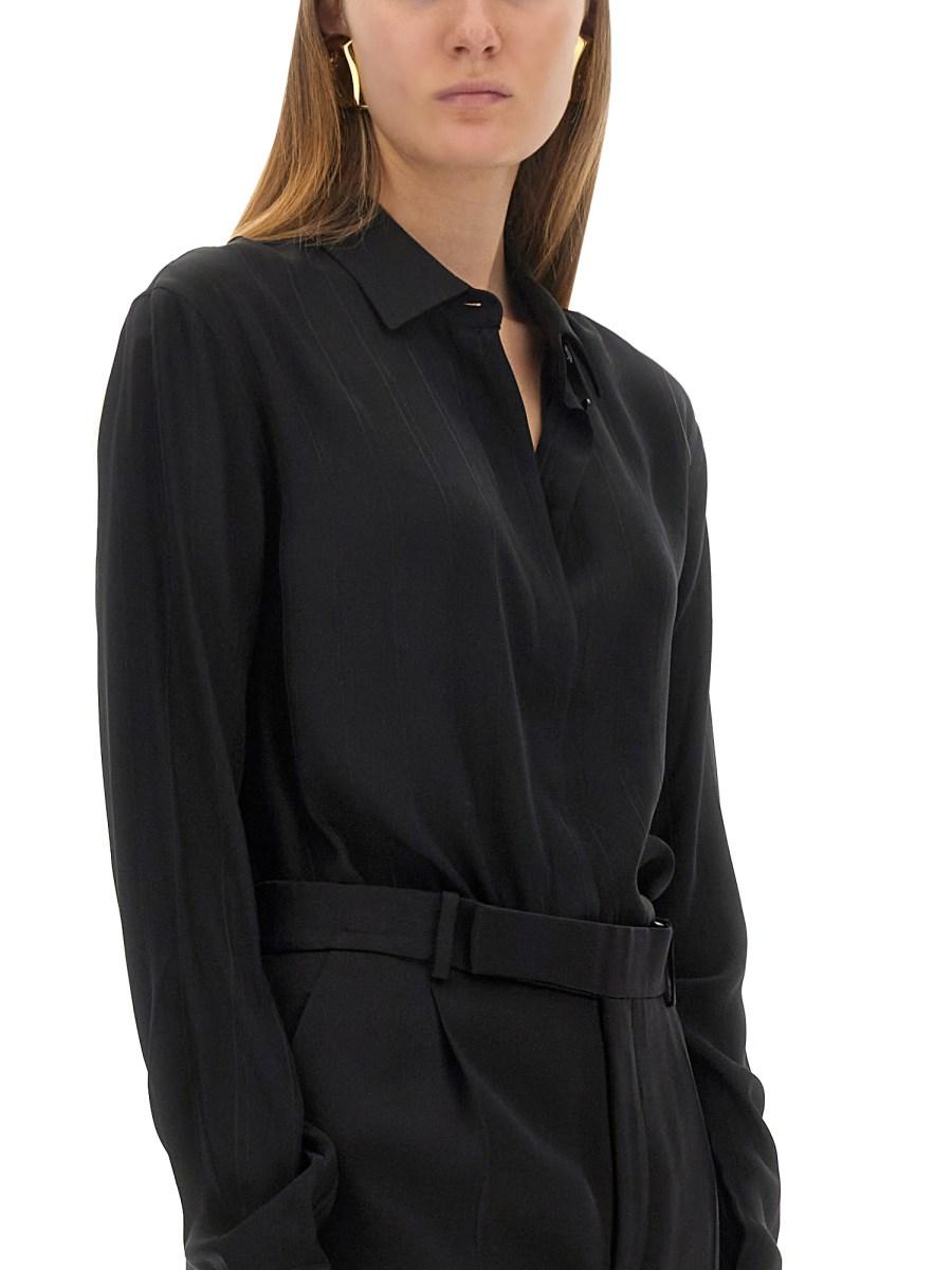 SAINT LAURENT CAMICIA IN SETA A RIGHE CASSANDRE