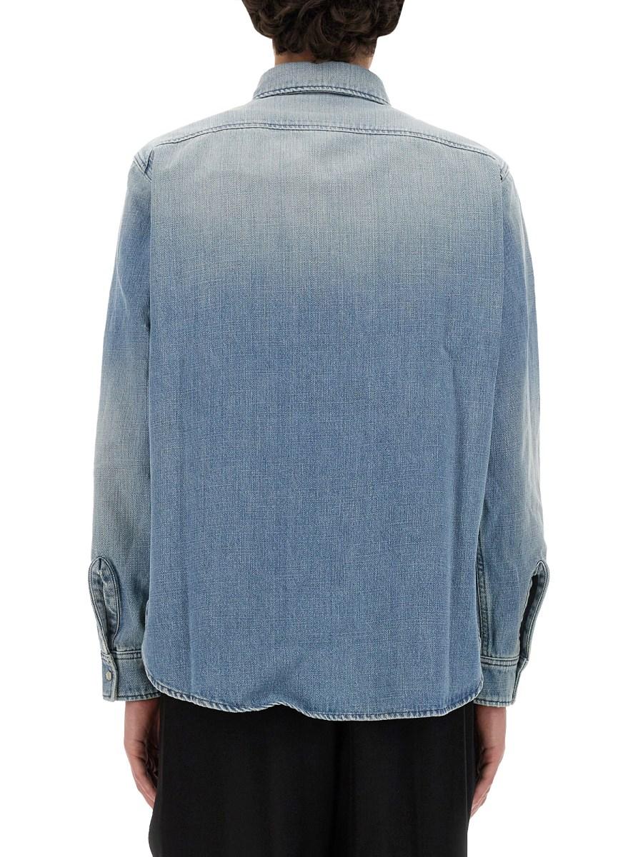 SAINT LAURENT CAMICIA OVERSIZE IN DENIM GIAPPONESE