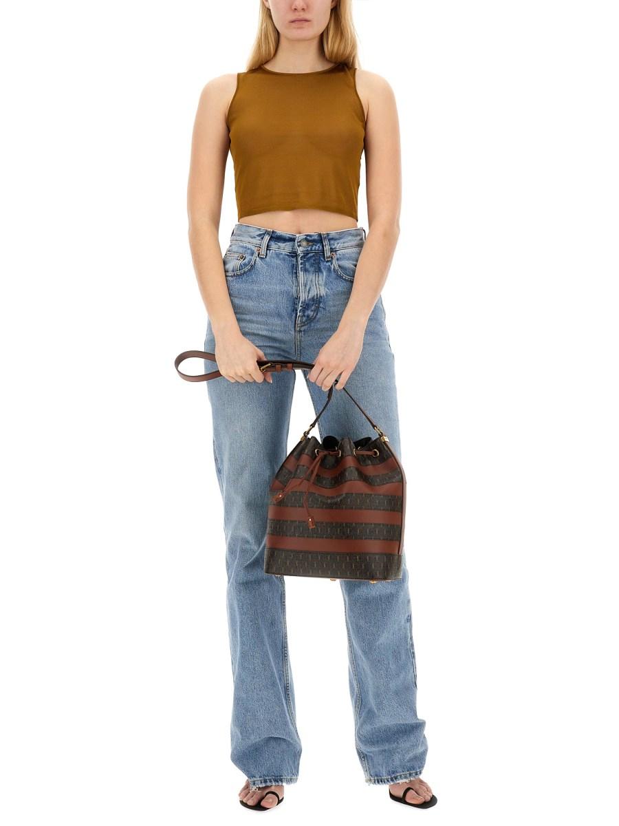 SAINT LAURENT CANOTTIERA CORTA IN MAGLIA