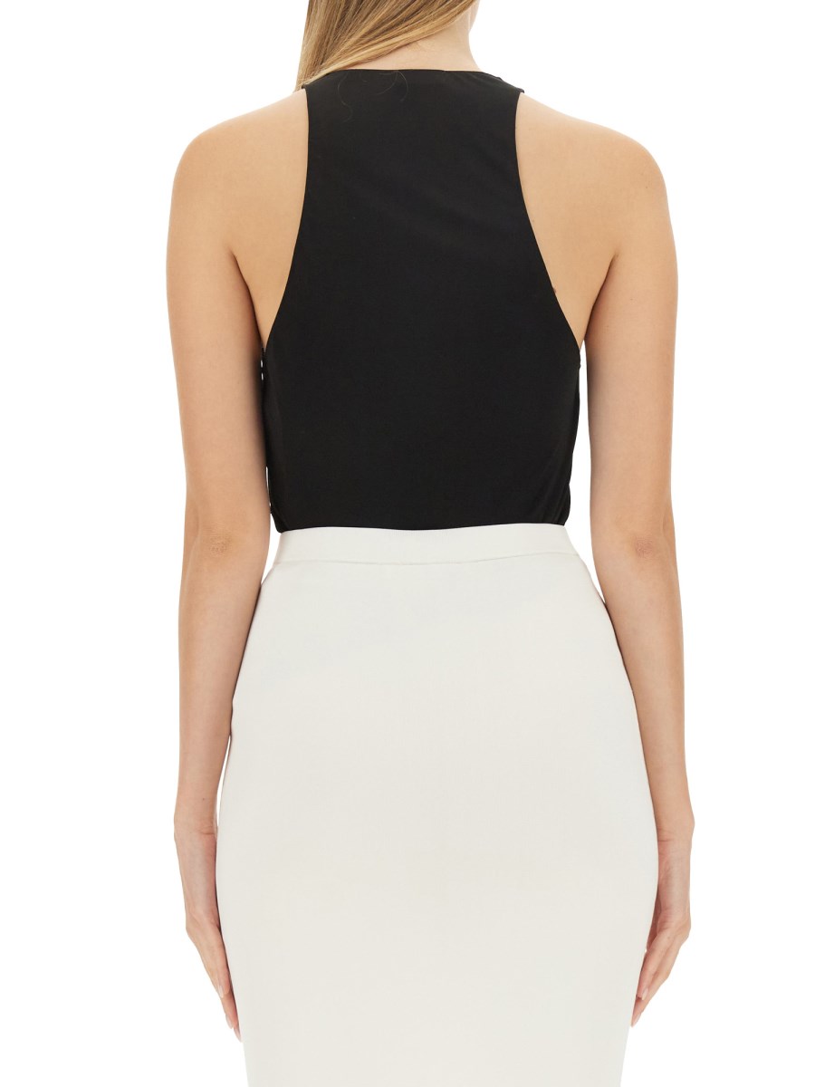 SAINT LAURENT CANOTTIERA IN RASO DI CRÊPE DI SETA