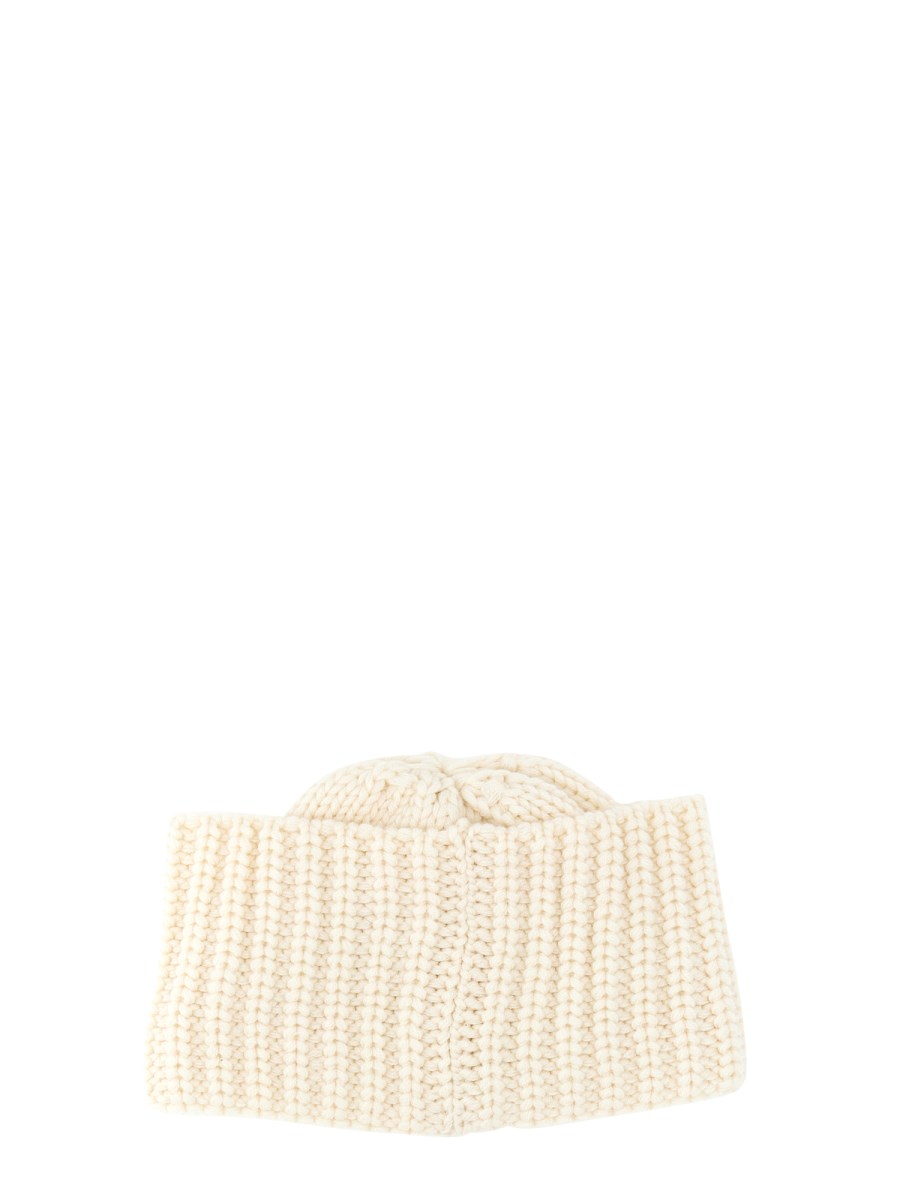 SAINT LAURENT CAPPELLO IN CASHMERE CON LOGO