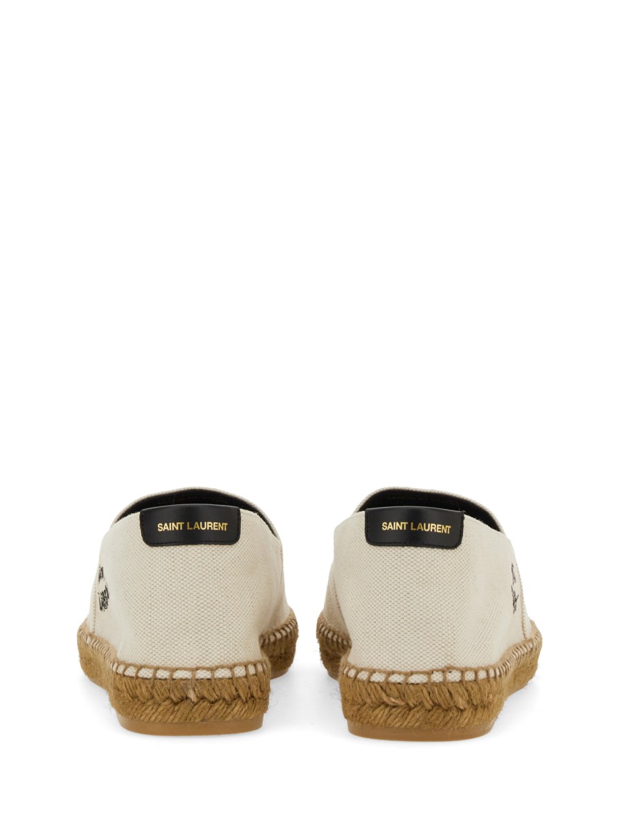 SAINT LAURENT ESPADRILLA IN TELA CON LOGO RICAMATO