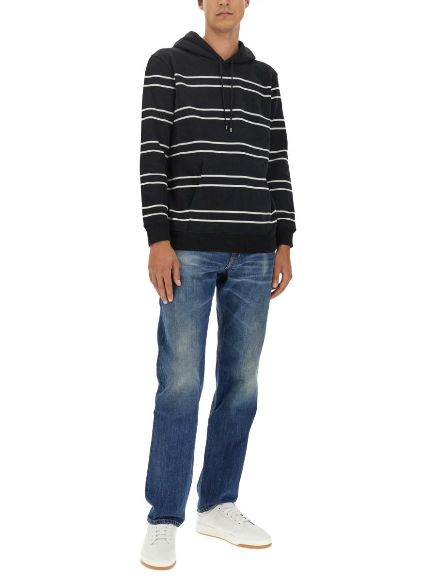 SAINT LAURENT FELPA A RIGHE