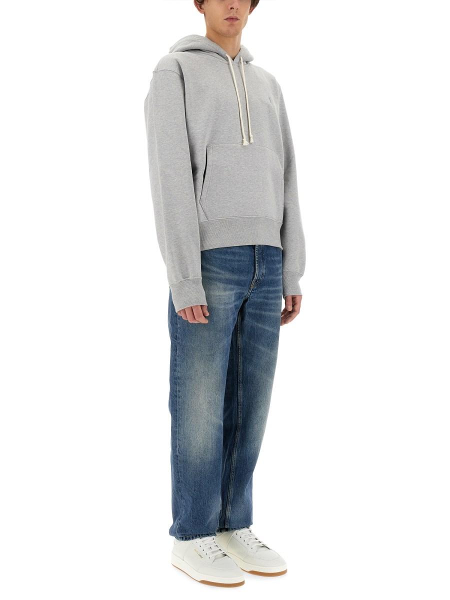SAINT LAURENT FELPA CON CAPPUCCIO "CASSANDRE"