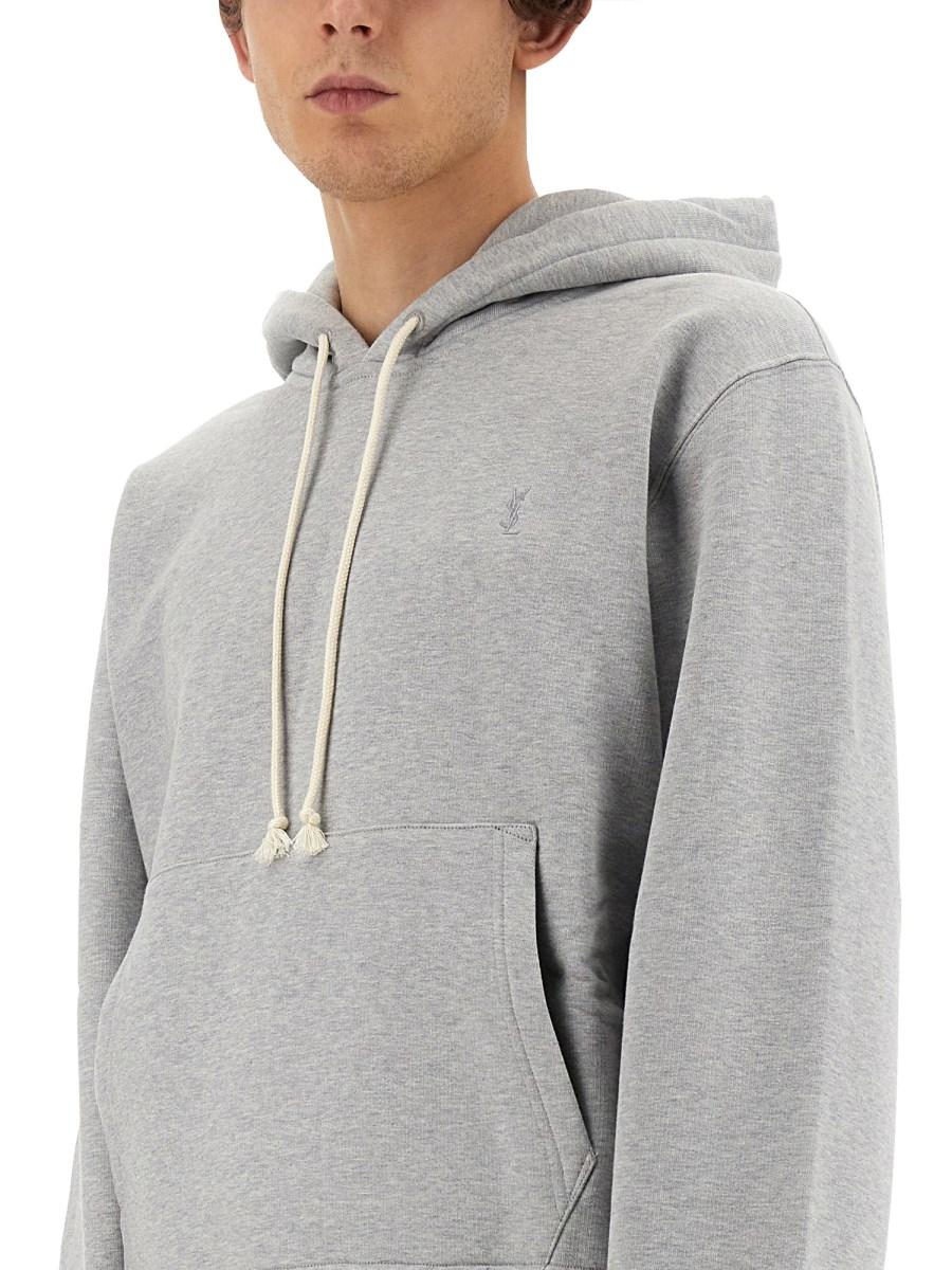 SAINT LAURENT FELPA CON CAPPUCCIO "CASSANDRE"