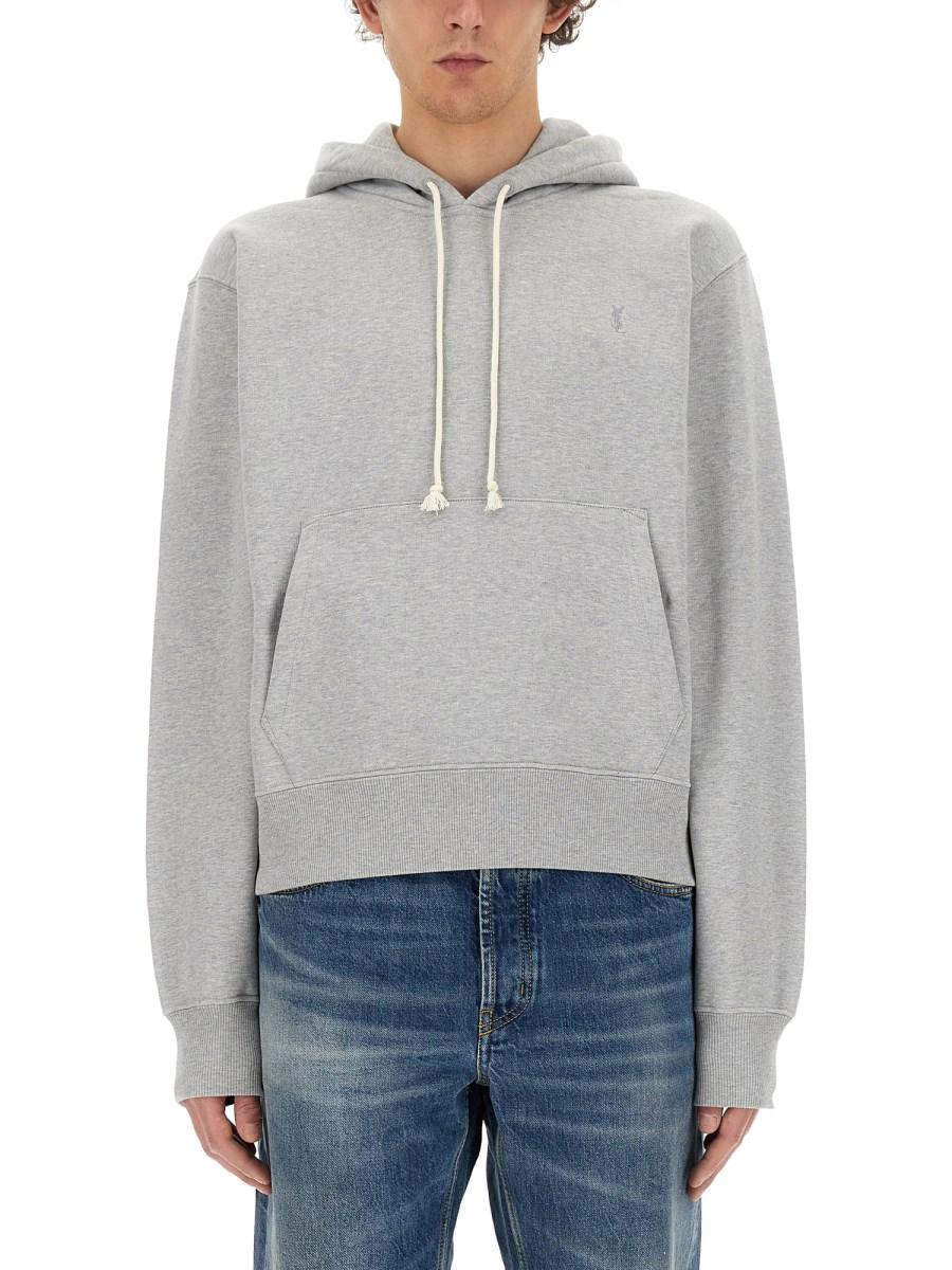 SAINT LAURENT FELPA CON CAPPUCCIO "CASSANDRE"
