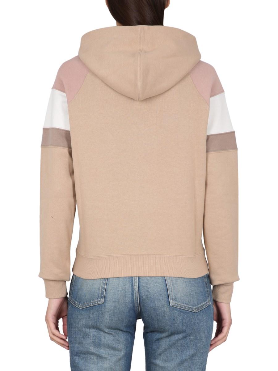 SAINT LAURENT FELPA CON CAPPUCCIO IN COTONE