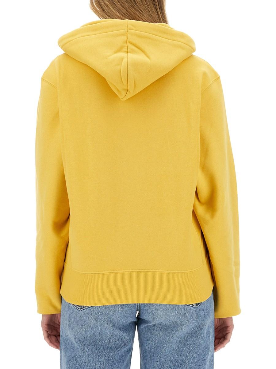 SAINT LAURENT FELPA OVERSIZE IN COTONE CON LOGO